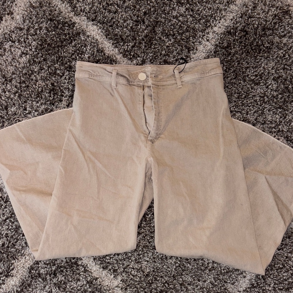 Zara Women's Cropped Tan Jeans